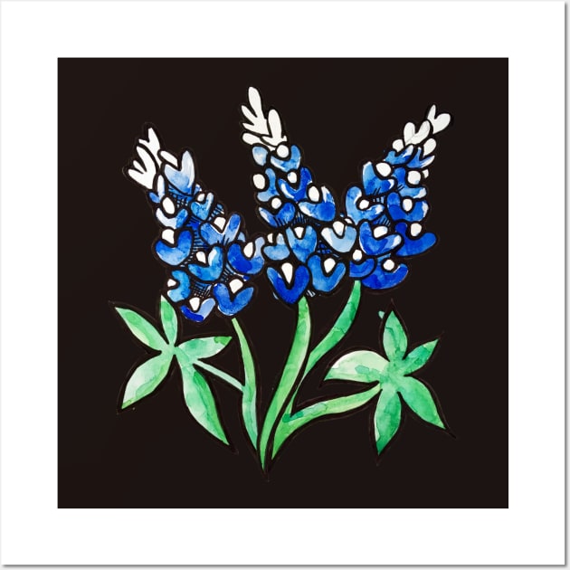 Texas Bluebonnets Wall Art by bubbsnugg